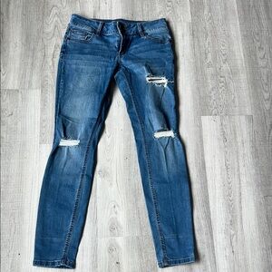 Soho Blue Distressed Skinny Jeans